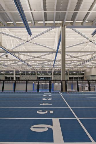 Canada Games Centre, interior, running track