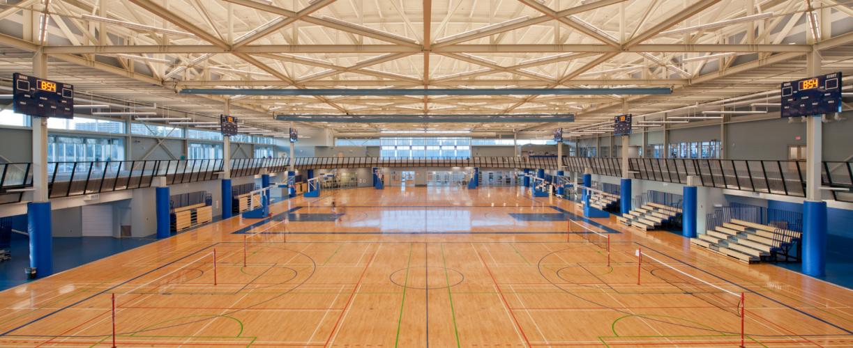 Canada Games Centre, interior, fieldhouse